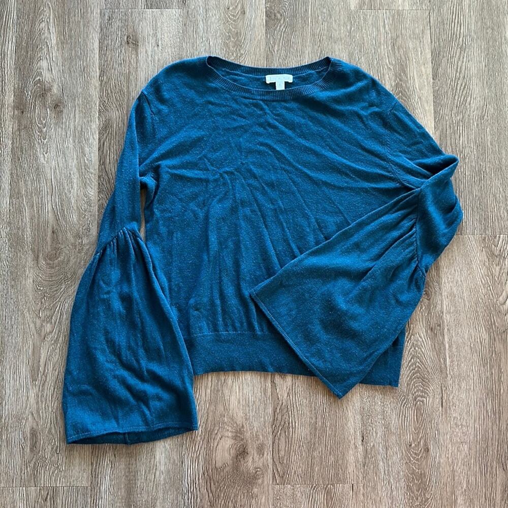 Leith Bell Sleeve Sweater Deep‎ Teal Size XS